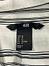 H&M Stripes Ivory 3/4 Sleeve Button-Down Shirt Size 12 - photo 7