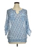 AB Studio Blue 3/4 Sleeve Blouse Size XL - photo 1