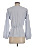 J.Crew 100% Polyester Gray 3/4 Sleeve Blouse Size 4 - photo 2