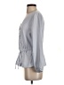 J.Crew 100% Polyester Gray 3/4 Sleeve Blouse Size 4 - photo 5