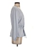 J.Crew 100% Polyester Gray 3/4 Sleeve Blouse Size 4 - photo 4