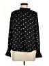 Ann Taylor LOFT 100% Polyester Polka Dots Black Long Sleeve Blouse Size M - photo 1