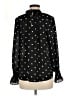 Ann Taylor LOFT 100% Polyester Polka Dots Black Long Sleeve Blouse Size M - photo 2