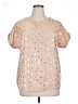 Emery Rose Metallic Pink Short Sleeve Blouse Size XL (estimated) - photo 1