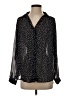 Hayden 100% Polyester Polka Dots Black Long Sleeve Blouse Size S - photo 1