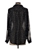 Hayden 100% Polyester Polka Dots Black Long Sleeve Blouse Size S - photo 2