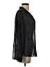 Hayden 100% Polyester Polka Dots Black Long Sleeve Blouse Size S - photo 4