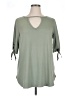 KRISTIN NICOLE Green 3/4 Sleeve Top Size 1X - photo 1