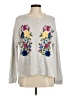 Chelsea & Theodore Floral Silver Sweatshirt Size M - photo 1