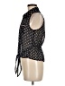 Pearl Black Sleeveless Button-Down Shirt Size M - photo 5