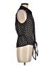 Pearl Black Sleeveless Button-Down Shirt Size M - photo 4