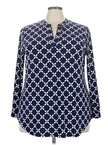 Anne Klein Long Sleeve Blouse (view 1)