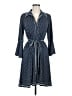 Max Studio Polka Dots Blue Casual Dress Size M - photo 1