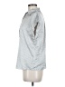Maison d' Amelie Stripes Silver Sleeveless Button-Down Shirt Size M - photo 5