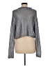 Zara 100% Acrylic Metallic Silver Pullover Sweater Size M - photo 2