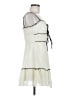 Selfie Leslie 100% Polyester Ivory Cocktail Dress Size 8 - photo 4