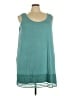 Logo Layers Teal Sleeveless Blouse Size 4X - photo 1