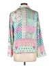 Zara 100% Polyester Color Block Green 3/4 Sleeve Blouse Size L - photo 2