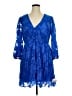 ASOS Design 100% Polyester Blue Cocktail Dress Size 14 - photo 1