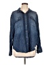 Cato 100% Lyocell Blue Long Sleeve Button-Down Shirt Size L - photo 1