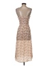 Intermix 100% Silk Floral Tan Cocktail Dress Size 2 - photo 2