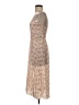Intermix 100% Silk Floral Tan Cocktail Dress Size 2 - photo 5