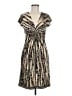 BCBGMAXAZRIA Print Brown Cocktail Dress Size M - photo 1