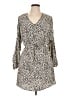Altar'd State 100% Polyester Animal Print Tan Casual Dress Size L - photo 1