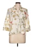 Zara Floral Ivory 3/4 Sleeve Button-Down Shirt Size L - photo 1