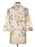 Zara Floral Ivory 3/4 Sleeve Button-Down Shirt Size L - photo 2
