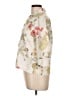 Zara Floral Ivory 3/4 Sleeve Button-Down Shirt Size L - photo 5