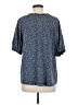 wonderly Blue Short Sleeve Blouse Size M - photo 2