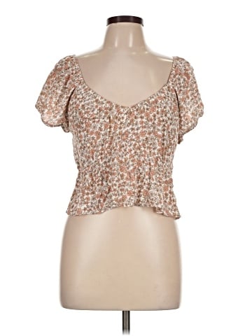 Pink Rose Short Sleeve Blouse (view 1)