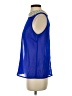 Dizzy Lizzy 100% Polyester Blue Sleeveless Blouse Size S - photo 5
