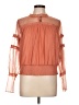 Calligraphie Orange Long Sleeve Blouse Size L - photo 1