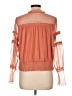 Calligraphie Orange Long Sleeve Blouse Size L - photo 2