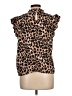 THML 100% Viscose Animal Print Brown Sleeveless Blouse Size L - photo 2