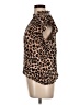 THML 100% Viscose Animal Print Brown Sleeveless Blouse Size L - photo 5
