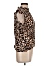 THML 100% Viscose Animal Print Brown Sleeveless Blouse Size L - photo 4