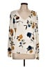Daniel Rainn Floral Ivory Pullover Sweater Size L - photo 1