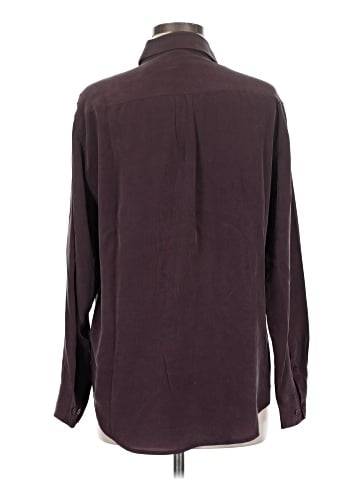 Equipment Long Sleeve Silk Top (view 2)