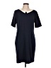 Merona Solid Blue Casual Dress Size L - photo 1