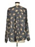 80 Park Floral Gray Long Sleeve Blouse Size L - photo 2