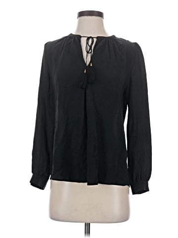 Joie Long Sleeve Silk Top (view 1)