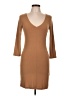 Forever 21 Solid Tan Casual Dress Size L - photo 1