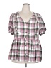 Torrid Pink Short Sleeve Blouse Size 2X Plus (2) - photo 1