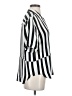 AYR Stripes Black Short Sleeve Silk Top Size S - photo 4