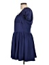 Unbranded 100% Polyester Solid Blue Casual Dress Size L - photo 5