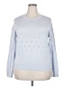 LC Lauren Conrad Polka Dots Blue Pullover Sweater Size XXL - photo 1