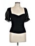 Reformation 100% Viscose Black Short Sleeve Top Size 10 - photo 1